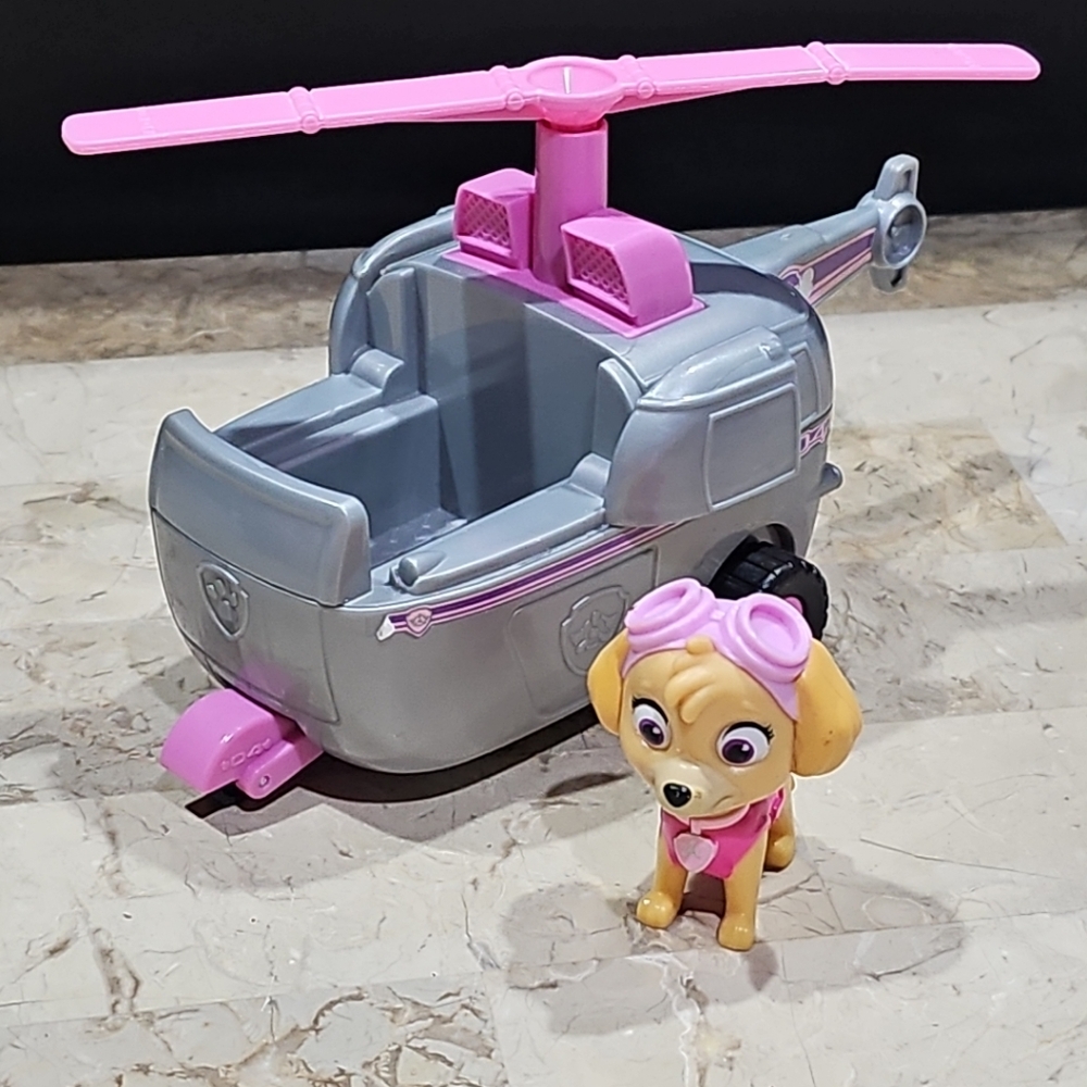 Paw Patrol Skye Helicopter Toy with Pink and Gray Colors